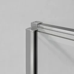 Cabine De Douche|Grand Verre Cabine de douche 90x70 avec porte à charnières en verre 8mm profilés chromé aspect inox