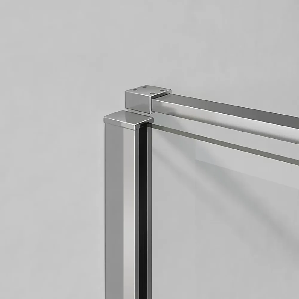 Cabine De Douche|Grand Verre Cabine de douche 90x70 avec porte à charnières en verre 8mm profilés chromé aspect inox