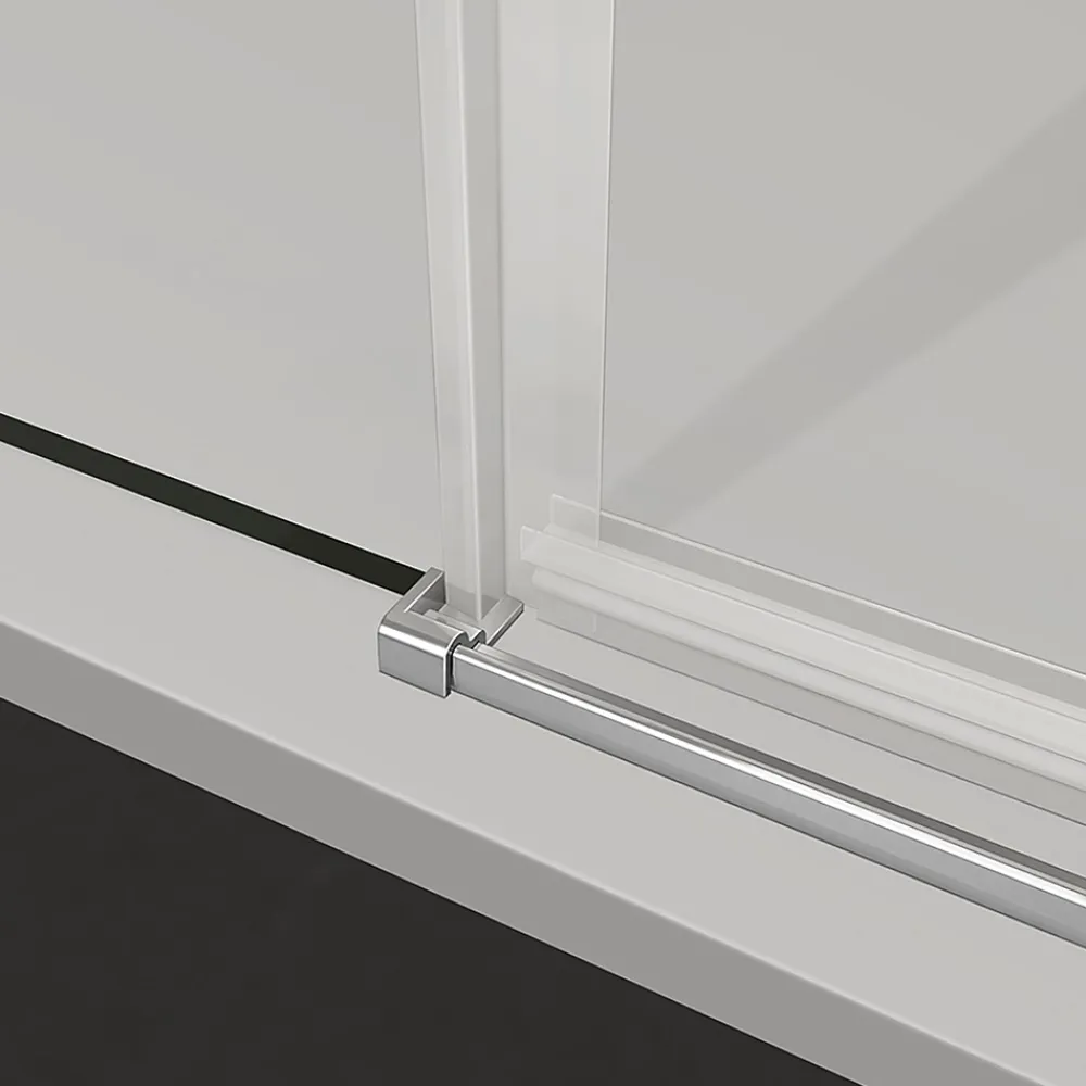 Cabine De Douche|Grand Verre Cabine de douche 90x70 avec porte à charnières en verre 8mm profilés chromé aspect inox