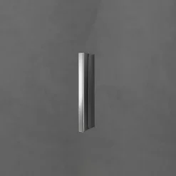 Grand Verre Cabine de douche style industriel avec porte coulissante 150 cm et paroi latérale 80 cm accessoires chromés