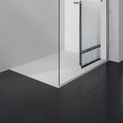 Paroi De Douche|Grand Verre Paroi de douche avec porte-serviette 80x200 en verre clair profilé mural et barre de maintien chromés