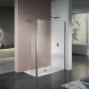 Paroi De Douche|Grand Verre paroi de douche avec retour pivotant 60+30 cm hauteur 200 cm avec barre de fixation 90cm en chromé