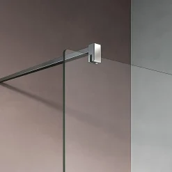 Paroi De Douche|Grand Verre Paroi de douche 50x200 avec profilé et barre de maintien chromés avec panneau de verre anticalcaire