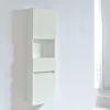 Colonne De Salle De Bains|Meuble De Salle De Bains Faible Profondeur|Stano Grande armoire de rangement ESSENTIEL hauteur 120 cm melamine blanc