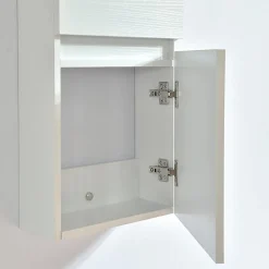 Colonne De Salle De Bains|Meuble De Salle De Bains Faible Profondeur|Stano Grande armoire de rangement ESSENTIEL hauteur 120 cm melamine blanc