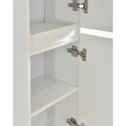 Meuble De Salle De Bains Faible Profondeur|Colonne De Salle De Bains|Stano Grande armoire de rangement LINEA hauteur 120 cm melamine blanc