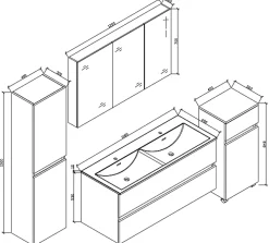 Stano Grande armoire de rangement SIENA hauteur 150 cm chêne clair