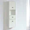 Meuble De Salle De Bains Faible Profondeur|Stano Grande armoire de rangement ARMARIA finition melamine blanc 120 cm