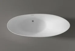 Baignoire Îlot|Bernstein Grande Baignoire îlot sabot ovale design acrylique pour salle de bain - Blanc brillant - 190x80x83cm - Garantie 5 ans - SOPHIE