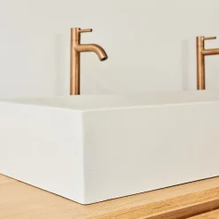 Vasque À Poser|Berah Getah Grande vasque en béton beige 100 cm