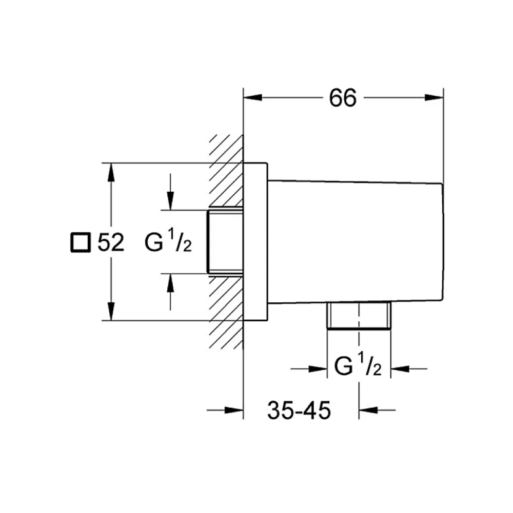 Robinet De Douche|Grohe - Coude à encastrer Euphoria cube