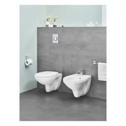 Wc Suspendu|Grohe - Cuvette WC suspendue Bau Ceramic - Porcelaine vitrifiée - Rimless - Chasse 3 6 litres