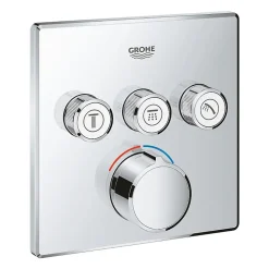 Robinet De Douche|Grohe - Mitigeur encastré 3 sorties SmartControl - Façade carrée