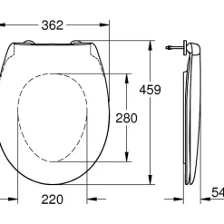 Abattant Wc|Grohe Bau céramique abattant frein de chute