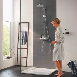 Grohe Colonne de douche avec mitigeur thermostatique Blanc Euphoria SmartControl System 310 Cube Duo 26508LS0