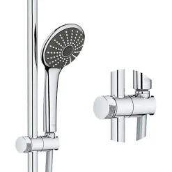 Grohe Colonne de douche mitigeur thermostatique Vitalio Joy 260, tete de douche 260mm, douchette 3 jets, chromé, 26403002