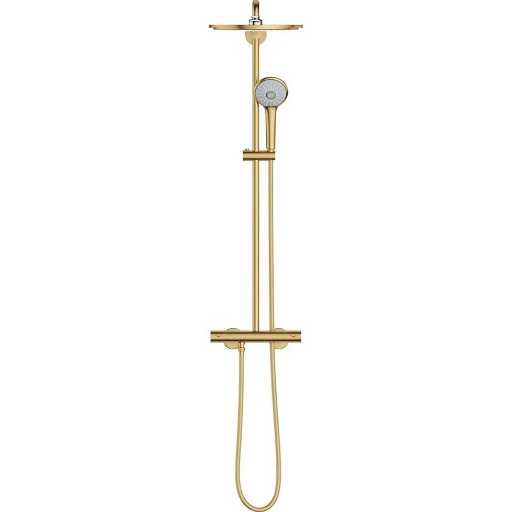Colonne De Douche Thermostatique|Grohe Colonne de douche thermostatique Euphoria System 310 Cool Sunrise brossé 26075GN0