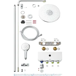 Grohe Colonne de douche XXL thermostatique Euphoria SmartControl System 310 Blanc/chromé 26507LS0