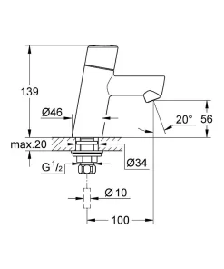 Robinet Lave-Mains|Grohe Concetto Robinet de lave-mains monofluide Taille XS (32207001)