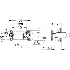 Accessoire De Robinet|Grohe Corps encastré pour mitigeur monocommande 32635000