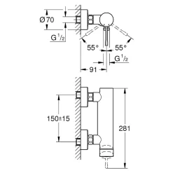 Grohe Essence Mitigeur monocommande 1/2