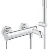 Robinet De Baignoire|Grohe Essence Mitigeur monocommande 1/2" bain/douche + Douchette 1 jet, Chrome (G-33628001)