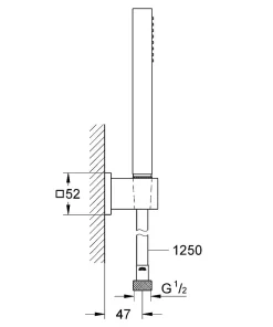 Pommeau De Douche, Flexible Et Barre De Douche|Grohe Euphoria Cube Stick Support de douche mural 1 jet 27703000