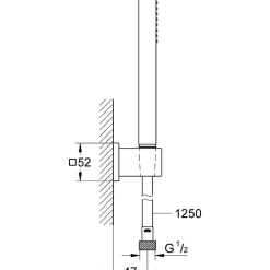 Pommeau De Douche, Flexible Et Barre De Douche|Grohe Euphoria Cube Stick Support de douche mural 1 jet 27703000