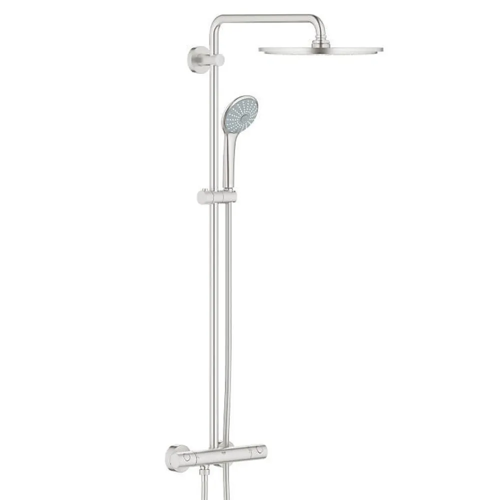 Grohe EUPHORIA SYSTEM XXL 310 - Système de douche thermostatique pour montage mural, SuperSteel (26075DC0)