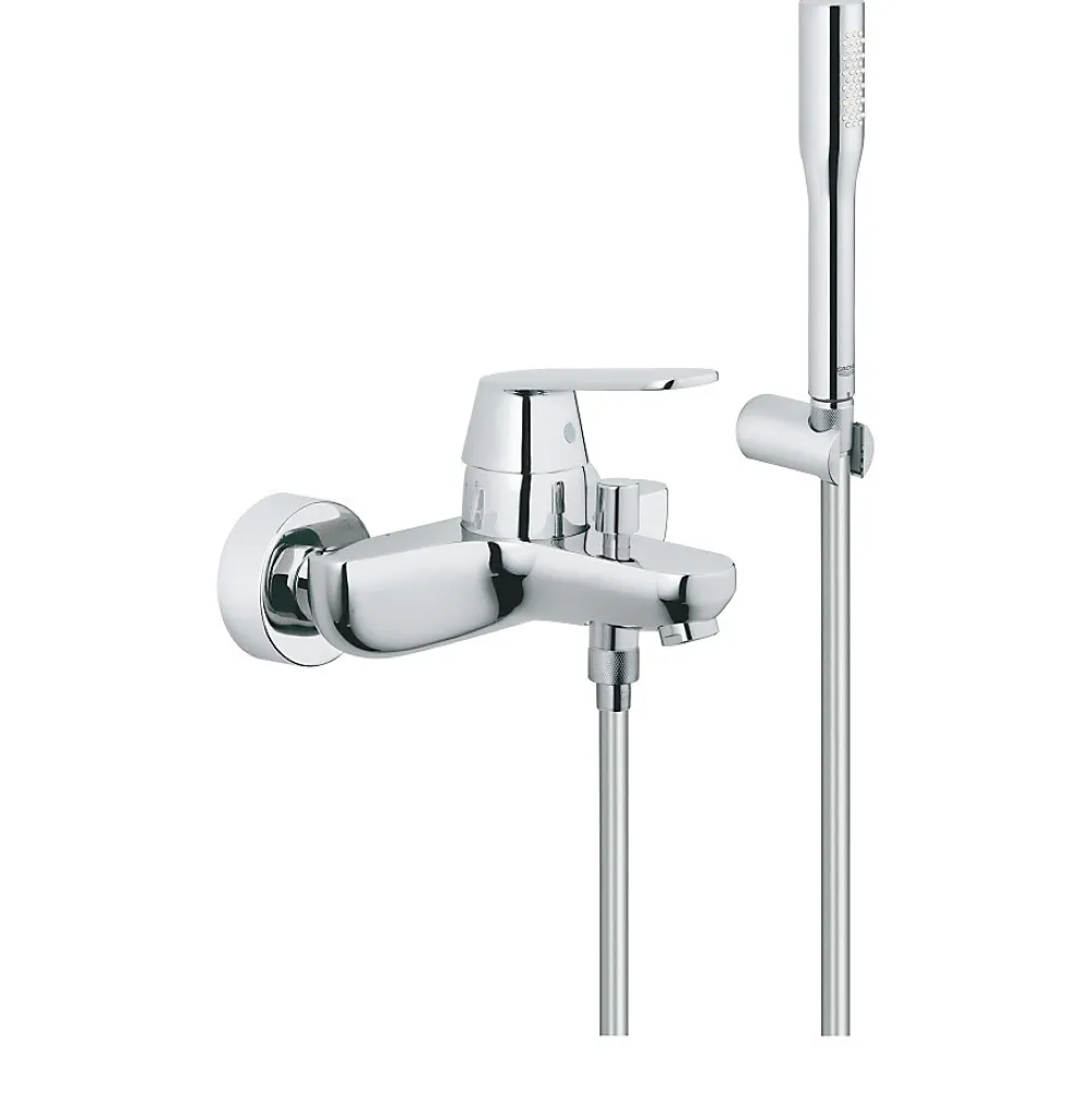 Robinet De Baignoire|Grohe Eurosmart Cosmopolitan Mitigeur monocommande 1/2" bain/douche avec Douchette à main 1 jet, Chrome (32832000)