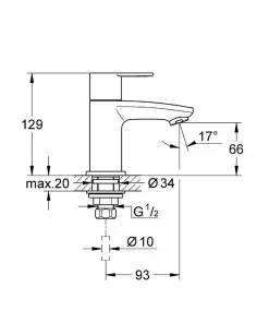 Grohe Eurostyle Cosmopolitan Robinet de lave-mains Taille XS (23039002)