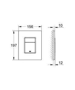 Wc Suspendu|Grohe Even Plaque de commande double touche, Technologie anti-empreintes, Noir mat (38966KF0)