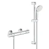 Colonne De Douche Thermostatique|Grohe Grohtherm 800 Mitigeur thermostatique douche 1/2" avec ensemble de douche, Chrome (34565001)