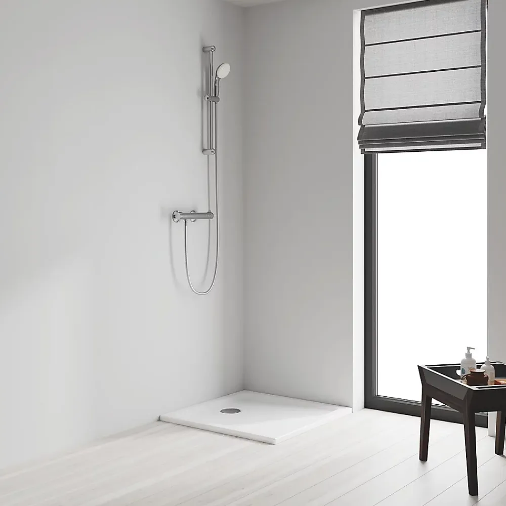 Colonne De Douche Thermostatique|Grohe Grohtherm 800 Mitigeur thermostatique douche 1/2" avec ensemble de douche, Chrome (34565001)