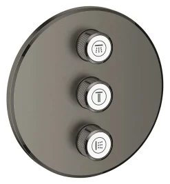 Grohe Grohtherm SmartControl Panneau de contrôle 3 sorties, Hard Graphite brossé (29122AL0)