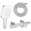 Robinet De Baignoire|Grohe Mitigeur bain douche Precision Get avec douchette 3jets Vitalio Smartactive 130 Cube et flexible 200cm