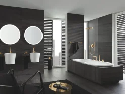 Robinet Lavabo Et Vasque|Grohe Mitigeur lavabo Essence Taille L Cool Sunrise brossé