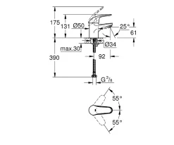 Robinet Lavabo Et Vasque|Grohe Mitigeur Lavabo Monocommande 1/2