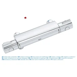 Robinet De Douche|Grohe Mitigeur thermostatique Douche GROTHERM 800 Chromé 34561000
