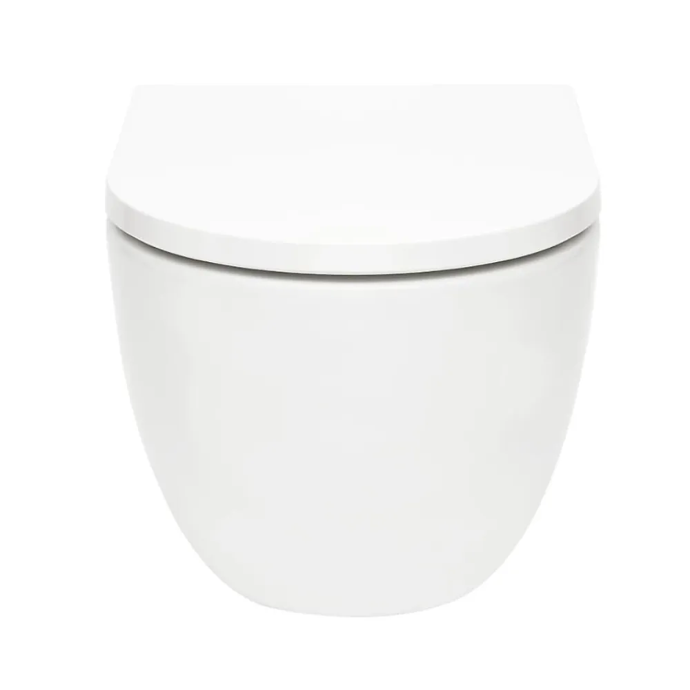 Wc Suspendu|Grohe Pack WC Bâti-support Rapid SL + WC SAT Tornado sans bride + Abattant SoftClose + Plaque chrome (RSLTORNADO1)