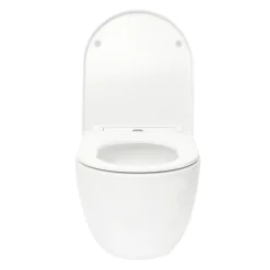 Wc Suspendu|Grohe Pack WC Bâti-support Rapid SL + WC SAT Tornado sans bride + Abattant SoftClose + Plaque chrome (RSLTORNADO1)