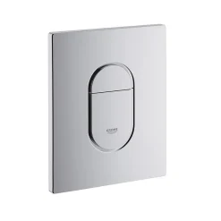 Wc Suspendu|Grohe Pack WC Bâti-support Rapid SL + WC Bau Ceramic sans bride + Abattant softclose + Plaque chrome (39418000)