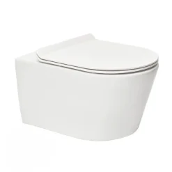 Wc Suspendu|Grohe Pack WC Bâti-support Rapid SL + WC sans bride SAT Brevis + Plaque Noir mat (RapidSL082-Brevis-KF0)