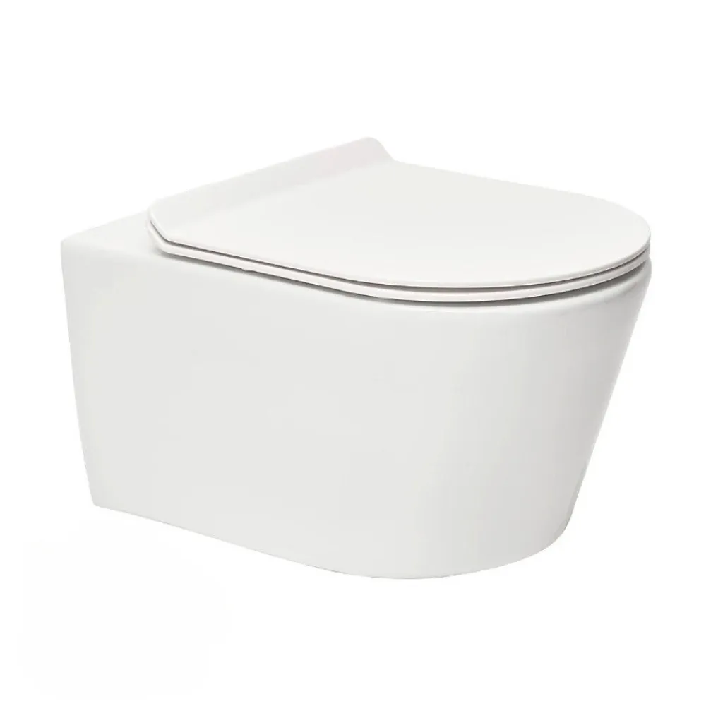 Wc Suspendu|Grohe Pack WC Bâti-support Rapid SL + WC sans bride SAT Brevis + Plaque Noir mat (RapidSL082-Brevis-KF0)