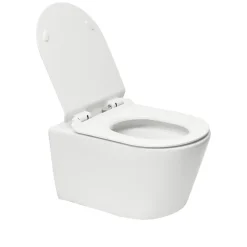 Wc Suspendu|Grohe Pack WC Bâti-support Rapid SL + WC sans bride SAT Brevis + Plaque Noir mat (RapidSL082-Brevis-KF0)