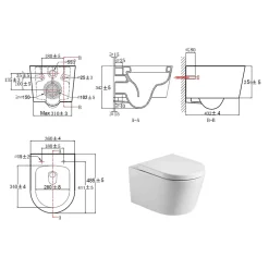 Grohe Pack WC Rapid SL + cuvette sans bride SAT, fixations cachées + plaque Skate chrome + Set habillage(RapidSL-SATrimless-sabo)