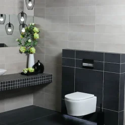 Wc Suspendu|Grohe Pack WC Rapid SL + Cuvette sans bride SAT, fixations invisibles + Plaque Noir mat (RapidSL082-SATrimless-KF0)