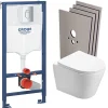 Grohe Pack WC Rapid SL + WC Swiss Aqua Technologies Infinitio sans bride + Plaque Arena chrome + Set d'habillage