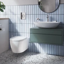Grohe Pack WC suspendu Start Round caréné sans bride, abattant frein de chute déclipsable