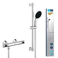 Grohe Precision Flow Mitigeur Thermostatique ensemble de douche avec barre 60cm 34800001